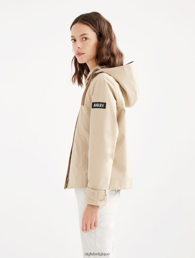 Aigle vêtements veste gore-tex capuche amovible osier je femmes HV42L2488