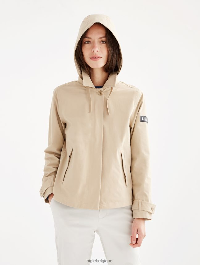 Aigle vêtements veste gore-tex capuche amovible osier je femmes HV42L2488