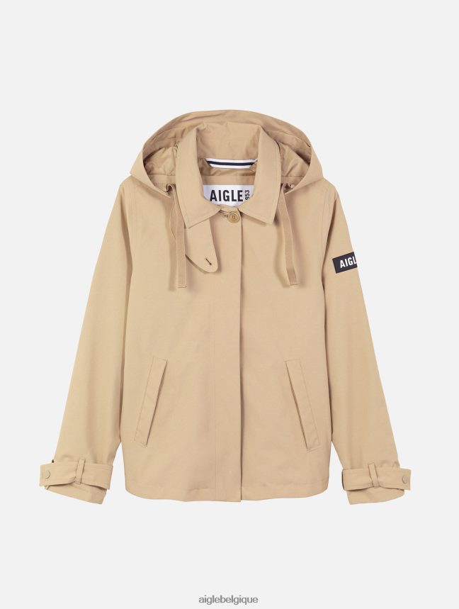 Aigle vêtements veste gore-tex capuche amovible osier je femmes HV42L2488
