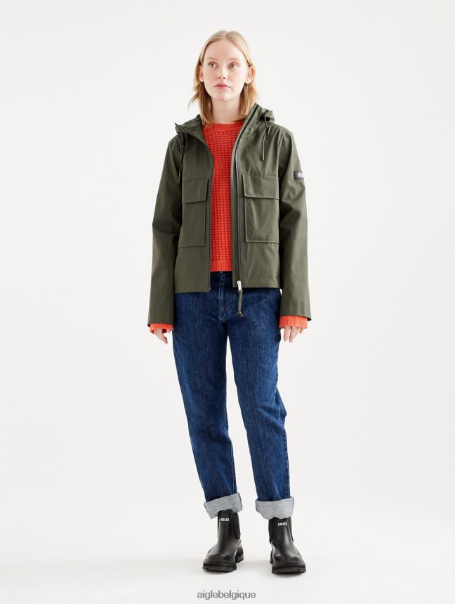 Aigle vêtements veste gore-tex courte à capuche avocat femmes HV42L2476
