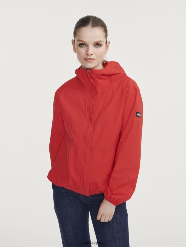 Aigle vêtements veste imperméable courte mtd coquelicot femmes HV42L2485