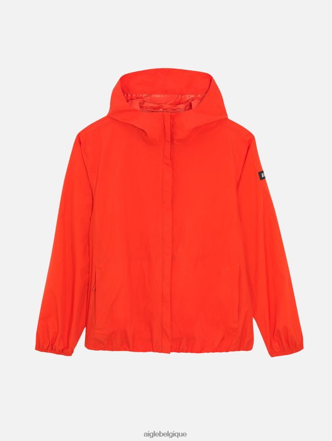 Aigle vêtements veste imperméable courte mtd coquelicot femmes HV42L2485
