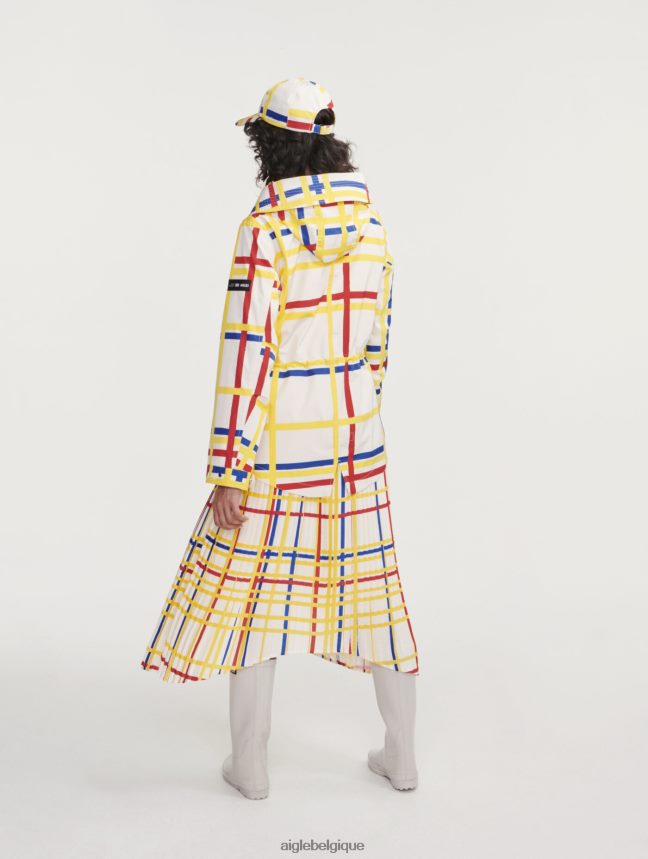 Aigle x Centre Pompidou vêtements queue de poisson courte à capuche mtd Mondrian femmes HV42L2503