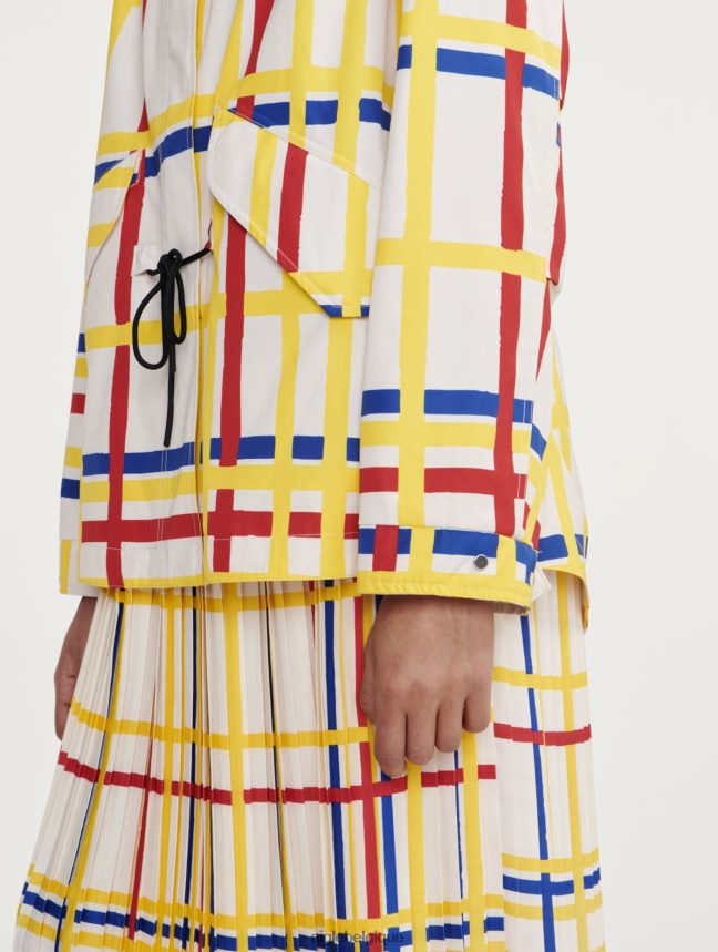 Aigle x Centre Pompidou vêtements queue de poisson courte à capuche mtd Mondrian femmes HV42L2503