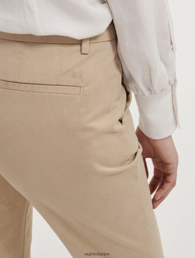 Aigle vêtements Pantalon chino droit 7/8 osier femmes HV42L2554