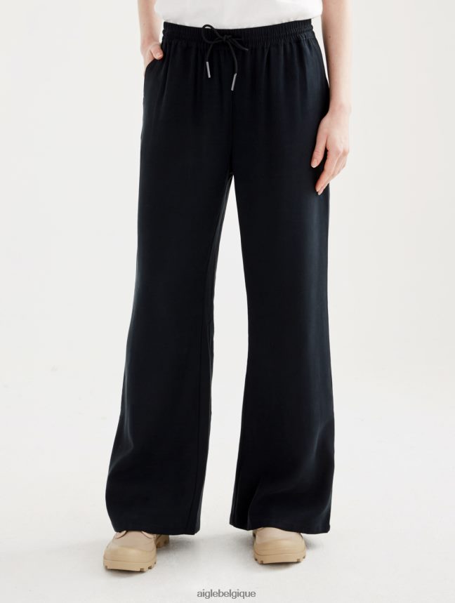Aigle vêtements pantalon ample 7/8 noir femmes HV42L2509