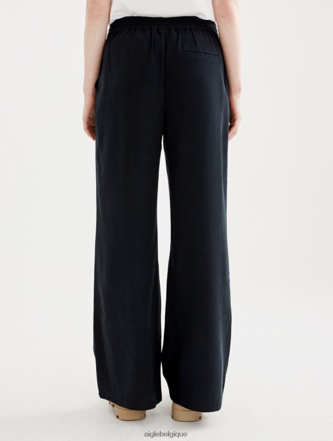 Aigle vêtements pantalon ample 7/8 noir femmes HV42L2509