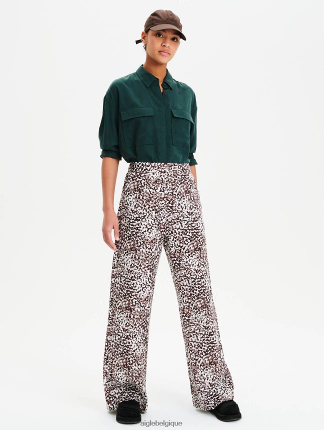 Aigle vêtements pantalon imprimé taille haute aéré fudge pr femmes HV42L2635