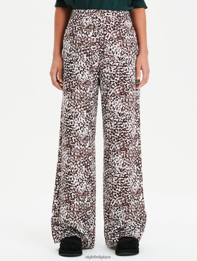 Aigle vêtements pantalon imprimé taille haute aéré fudge pr femmes HV42L2635
