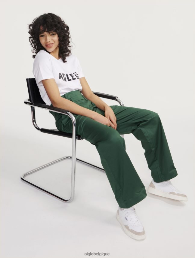 Aigle vêtements pantalon large en sergé de coton botanique femmes HV42L2453