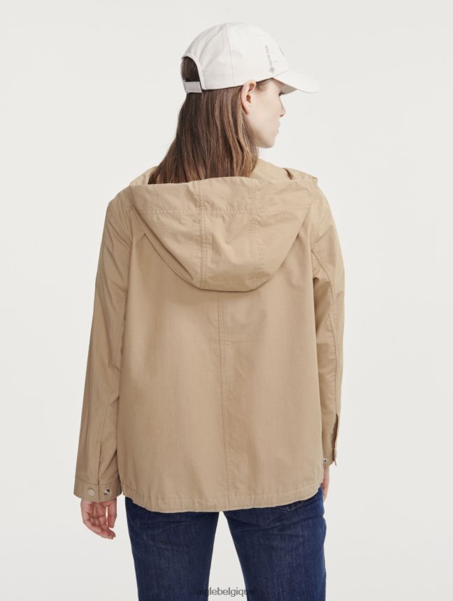 Aigle vêtements parka courte à capuche gros grain osier je femmes HV42L2477