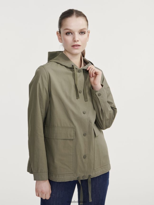 Aigle vêtements parka courte à capuche gros grain taillis je femmes HV42L2487