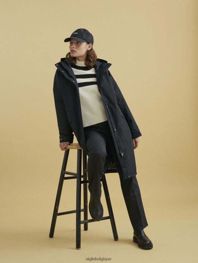 Aigle vêtements parka gore-tex très chaude noir femmes HV42L2675