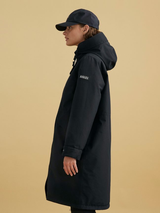 Aigle vêtements parka gore-tex très chaude noir femmes HV42L2675