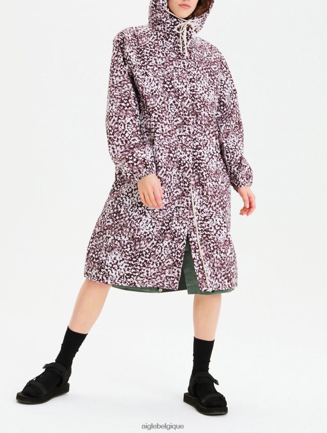 Aigle vêtements parka longue compressible imprimée fudge pr femmes HV42L2633