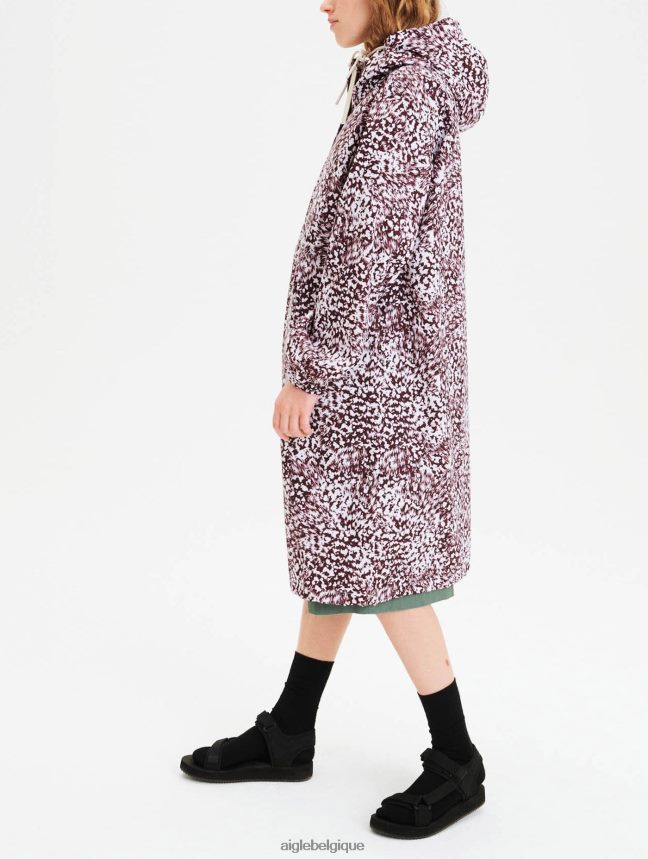 Aigle vêtements parka longue compressible imprimée fudge pr femmes HV42L2633