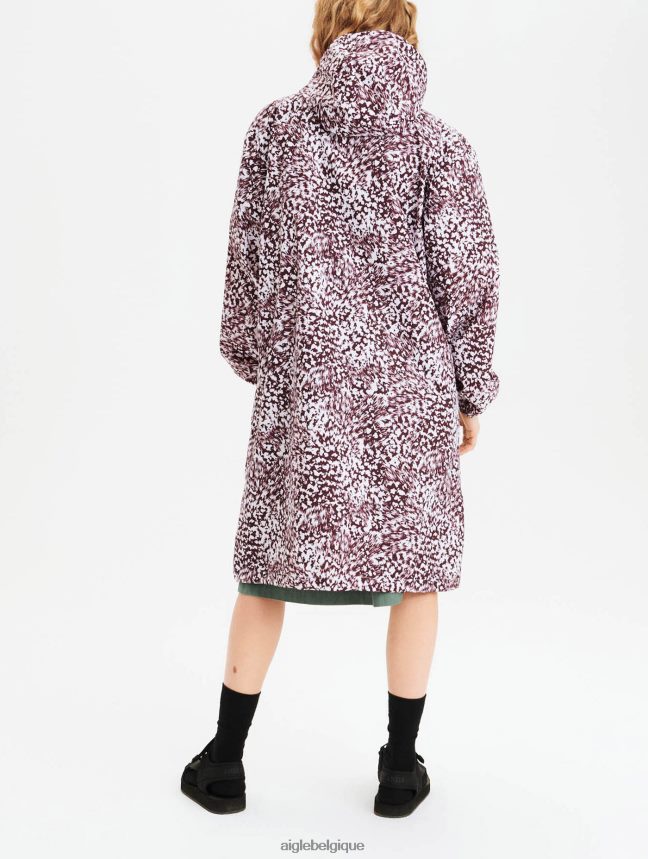 Aigle vêtements parka longue compressible imprimée fudge pr femmes HV42L2633