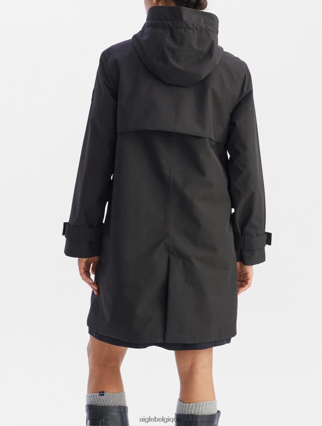Aigle vêtements parka longue en gore-tex noir femmes HV42L2427
