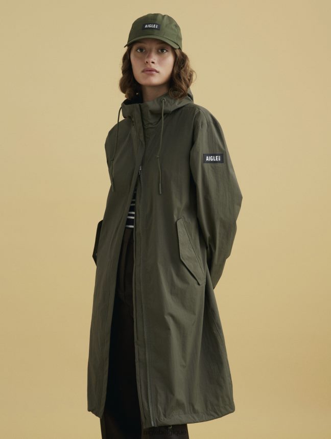 Aigle vêtements parka mtd à capuche longue avocat femmes HV42L2475