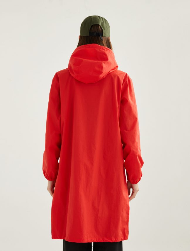 Aigle vêtements parka mtd à capuche longue coquelicot femmes HV42L2502