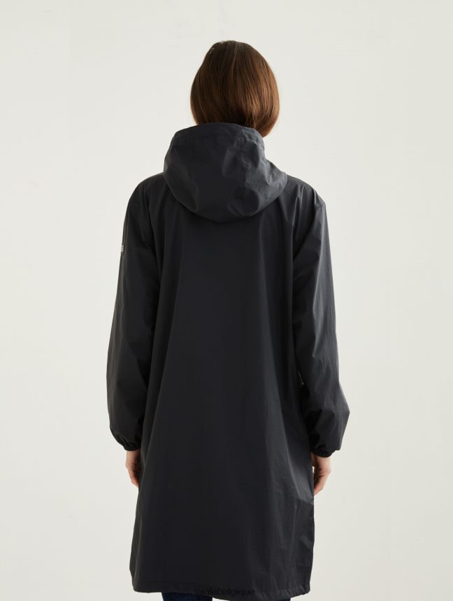 Aigle vêtements parka mtd à capuche longue noir femmes HV42L2481