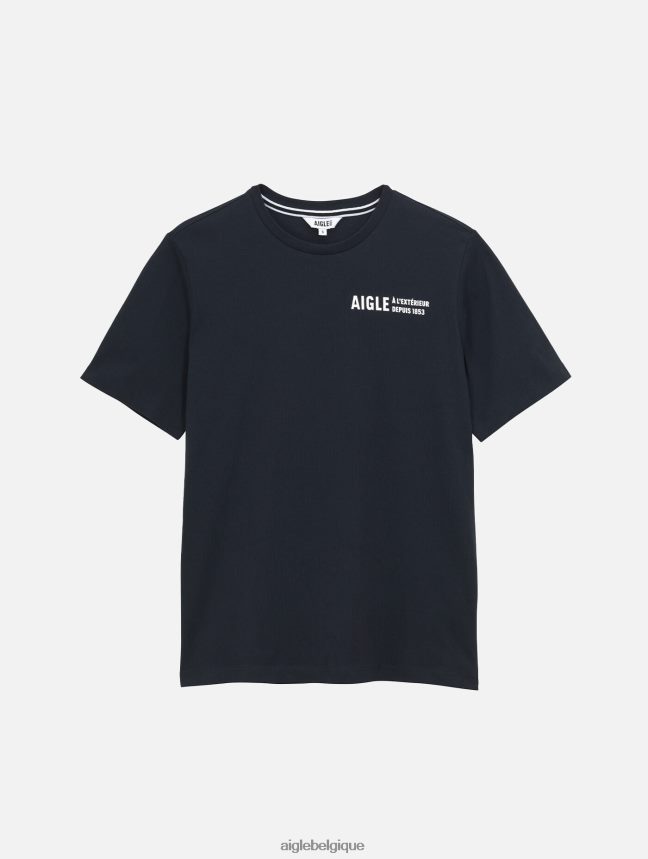 Aigle vêtements t-shirt à col rond en coton biologique Empire femmes HV42L2571