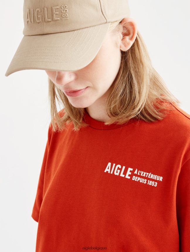 Aigle vêtements t-shirt à col rond en coton biologique goji femmes HV42L2546
