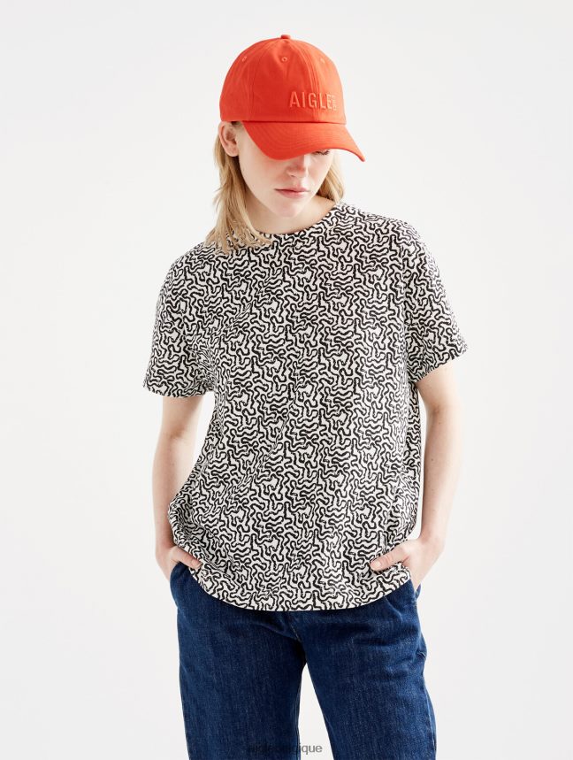 Aigle vêtements t-shirt à manches courtes lait pr femmes HV42L2563