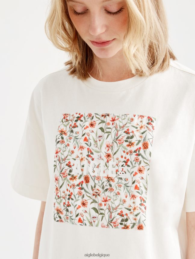 Aigle vêtements t-shirt manches courtes liberty & imprimé lait femmes HV42L2514