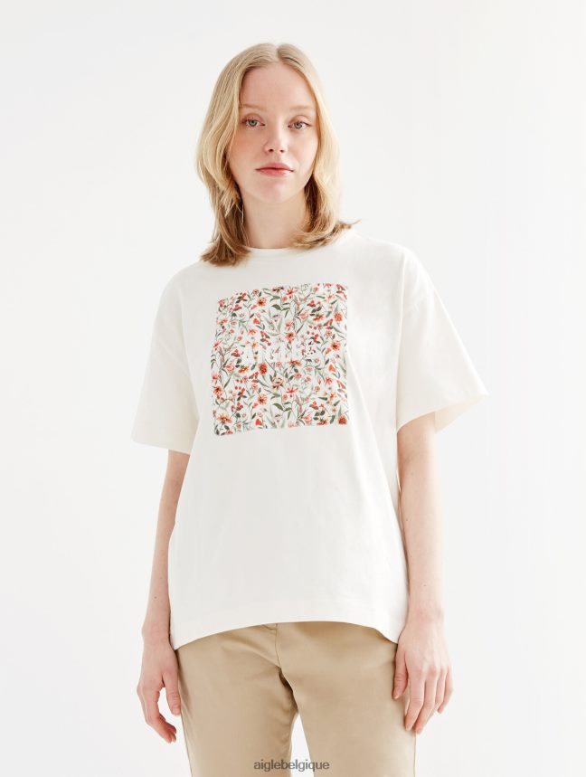 Aigle vêtements t-shirt manches courtes liberty & imprimé lait femmes HV42L2514