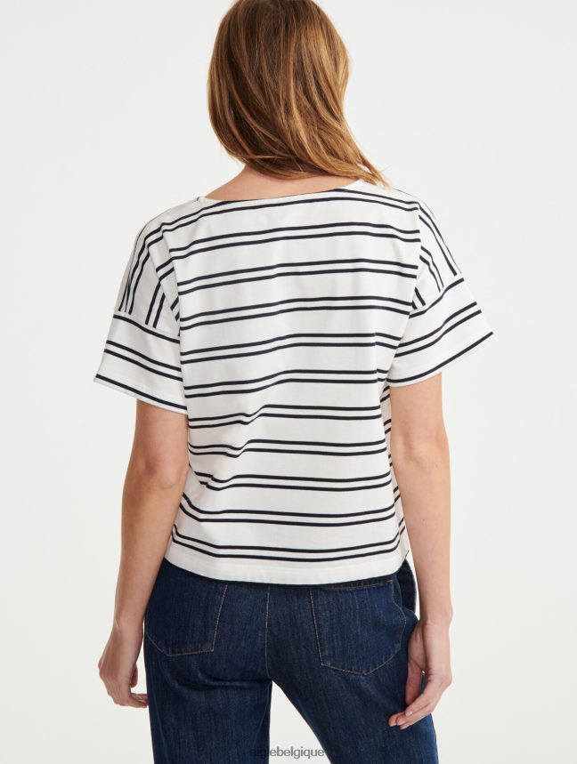 Aigle vêtements t-shirt marinière fabriqué en france lait st femmes HV42L2540