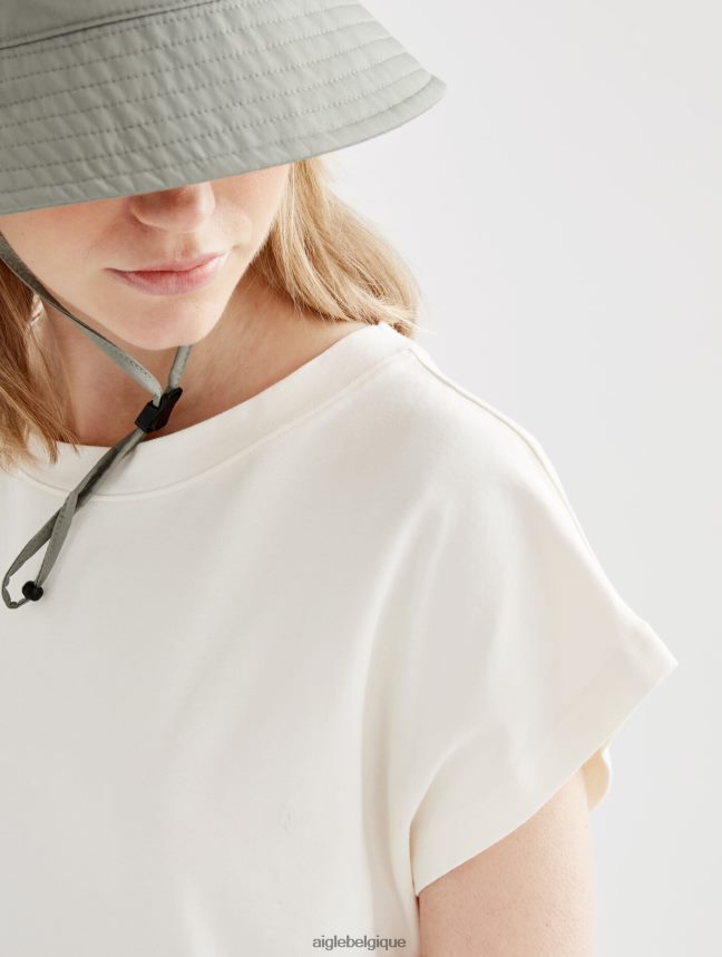 Aigle vêtements t-shirt à épaules tombantes lait femmes HV42L2450