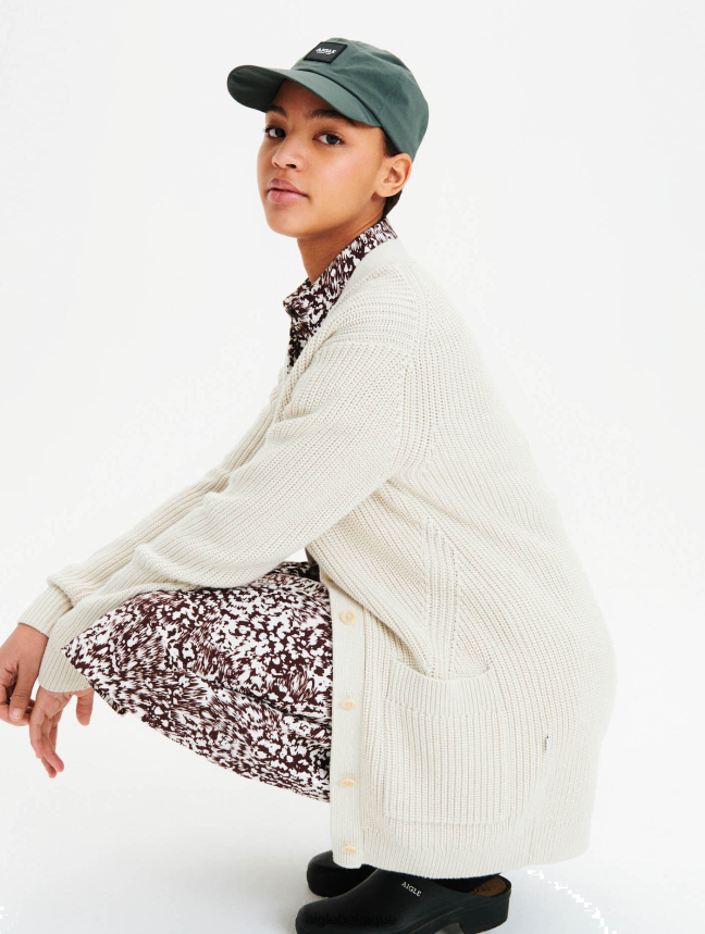 Aigle vêtements cardigan en coton biologique bisque femmes HV42L2622