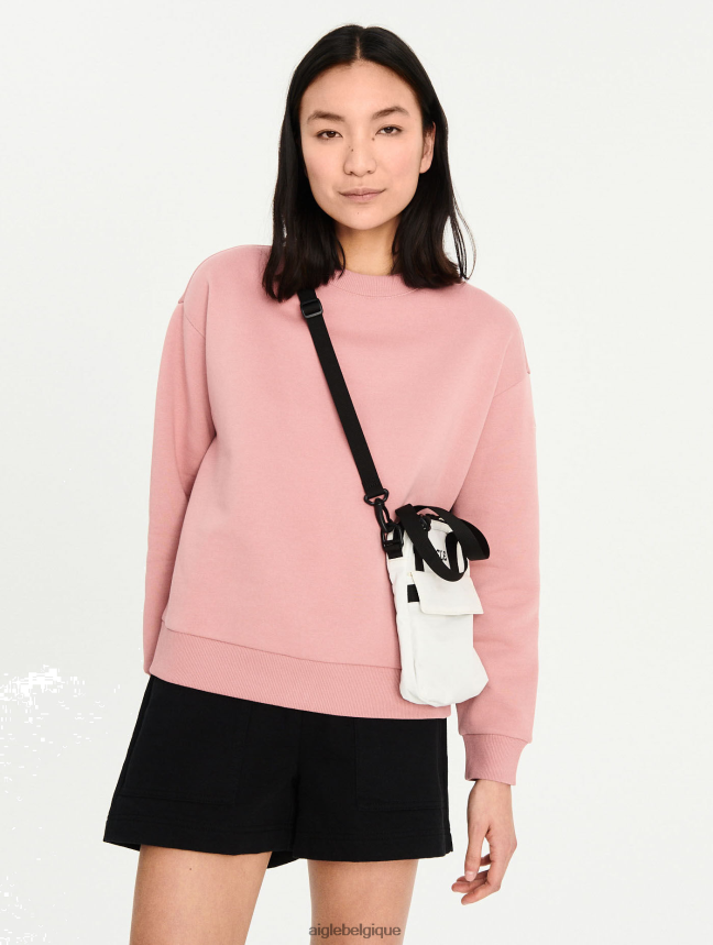 Aigle vêtements sweat col rond éco-conçu bois de rose foncé femmes HV42L2672