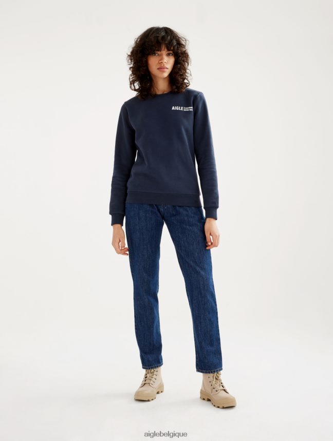 Aigle vêtements sweat-shirt à col rond brossé avec imprimé sur la poitrine Empire femmes HV42L2545