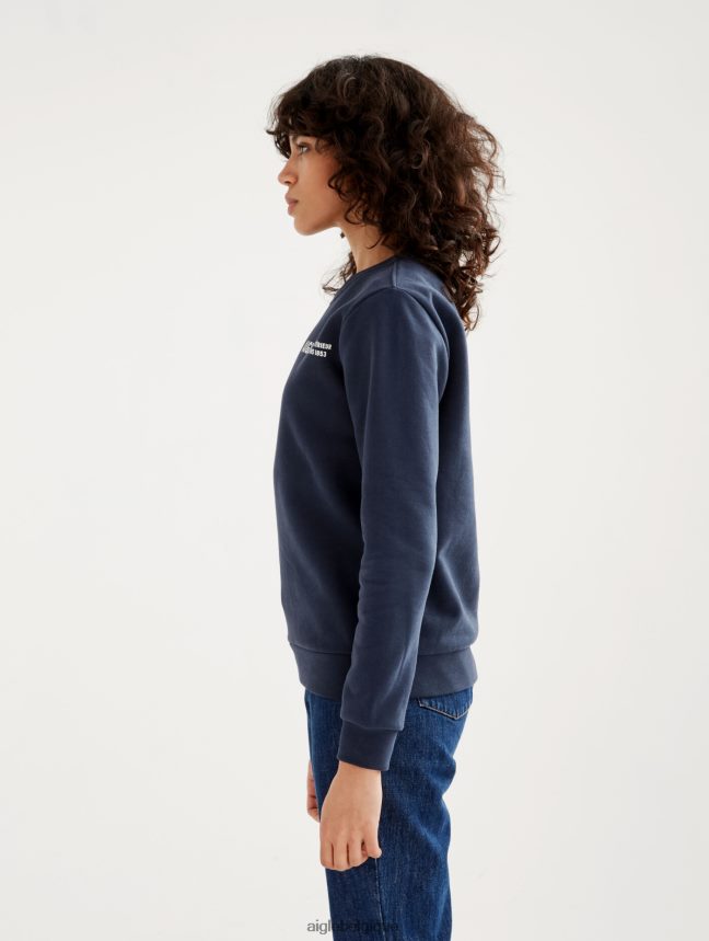 Aigle vêtements sweat-shirt à col rond brossé avec imprimé sur la poitrine Empire femmes HV42L2545