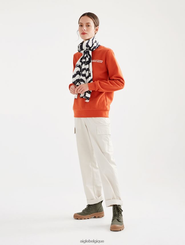 Aigle vêtements sweat-shirt à col rond brossé avec imprimé sur la poitrine goji femmes HV42L2539