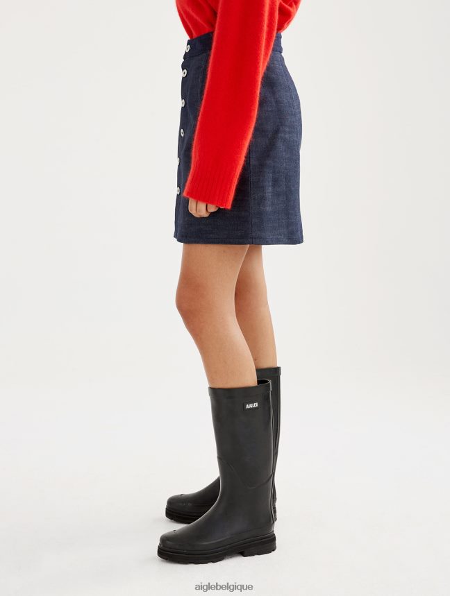 Aigle vêtements jupe courte en jean made in france jean femmes HV42L2703