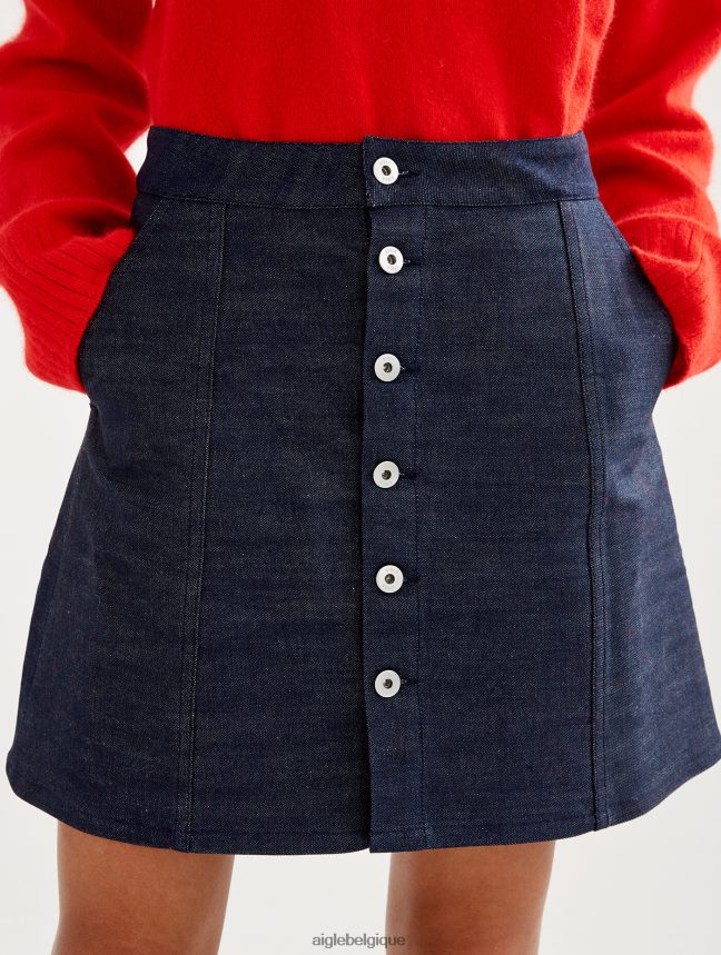 Aigle vêtements jupe courte en jean made in france jean femmes HV42L2703