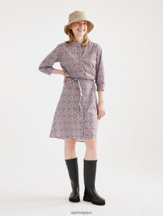 Aigle vêtements la robe chemise classique liberty london noisette pr femmes HV42L2556