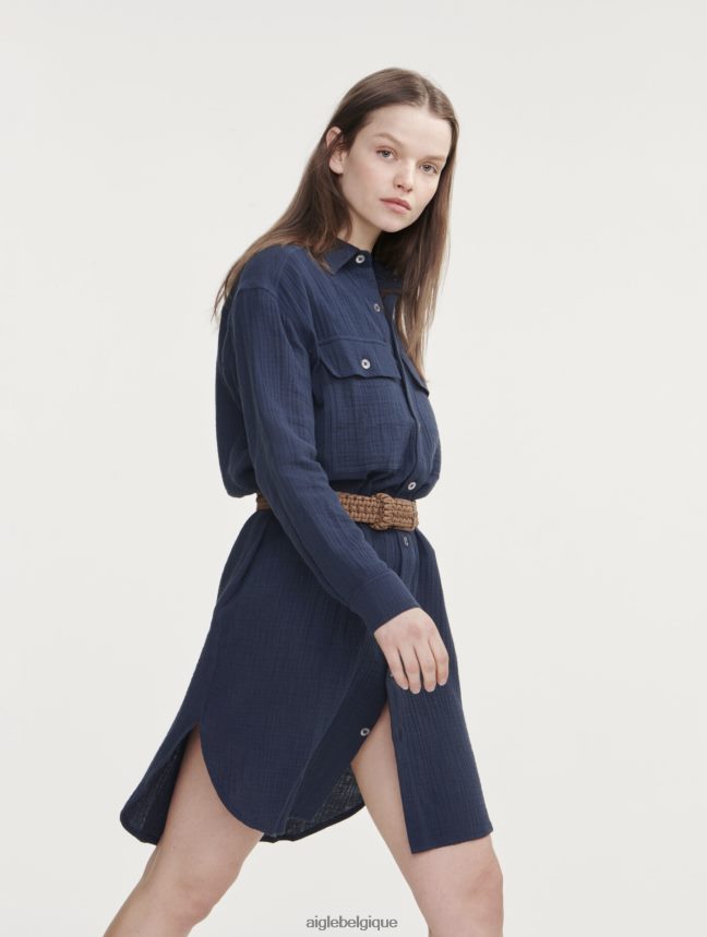 Aigle vêtements robe chemise en gaze de coton Empire femmes HV42L2445