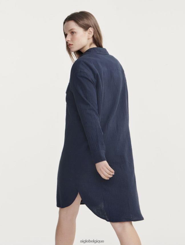 Aigle vêtements robe chemise en gaze de coton Empire femmes HV42L2445