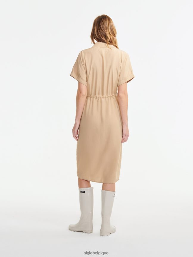 Aigle vêtements robe-chemise à manches courtes osier femmes HV42L2687