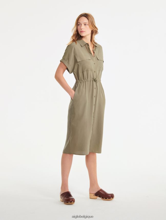 Aigle vêtements robe-chemise à manches courtes taillis femmes HV42L2694