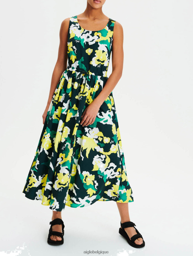 Aigle vêtements robe longue en coton bio version imprimée pr urbain femmes HV42L2429