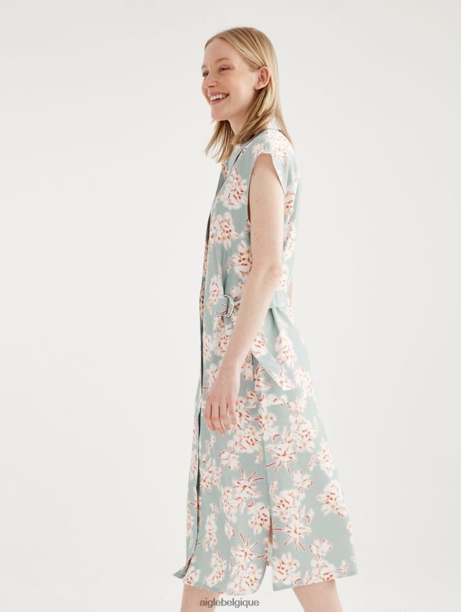 Aigle vêtements robe mi-longue boutonnée ajustée sur l\'ensemble réséda pr femmes HV42L2558