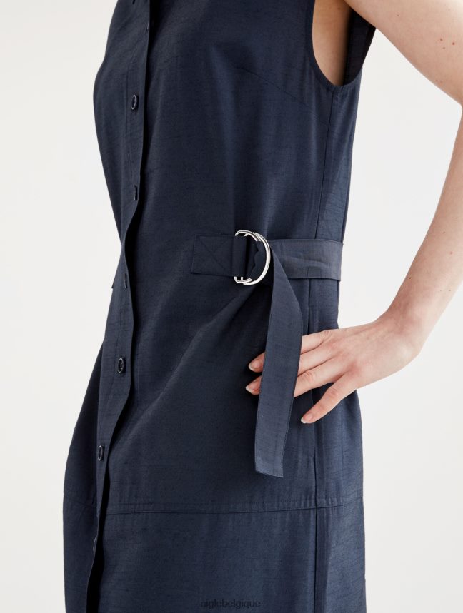 Aigle vêtements robe midi ajustée boutonnée Empire femmes HV42L2536