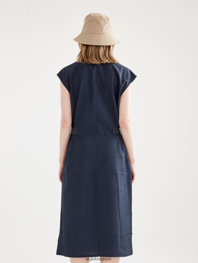 Aigle vêtements robe midi ajustée boutonnée Empire femmes HV42L2536