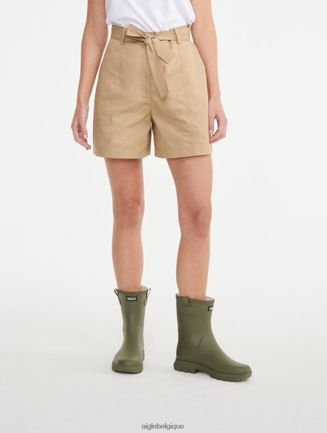 Aigle vêtements short paper bag à ceinture osier femmes HV42L2683