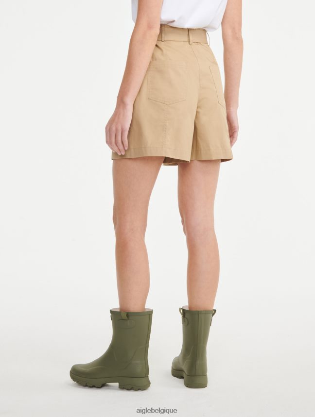 Aigle vêtements short paper bag à ceinture osier femmes HV42L2683